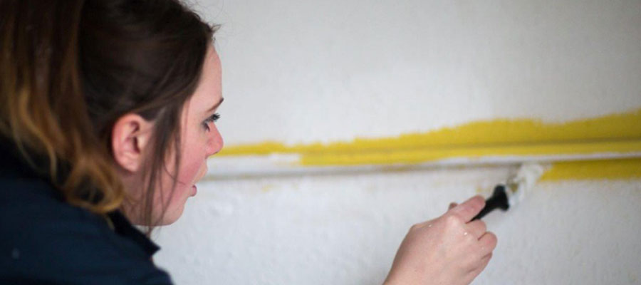 Prospects Now apprenticeship girl painting wall photo